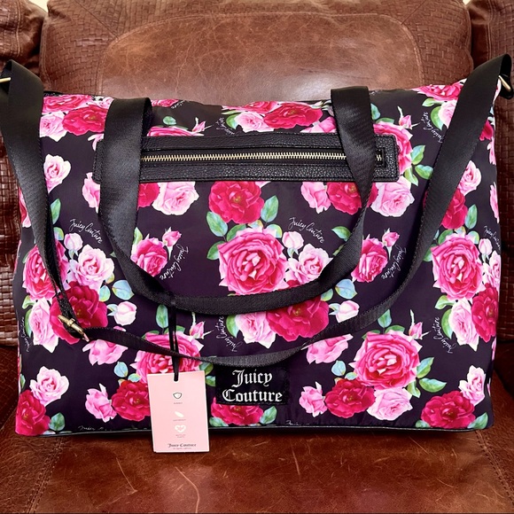 Juicy Couture Bags Nwt Juicy Couture Large Rose Print Duffel